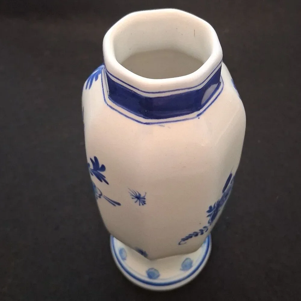Royal 1969 Delft Hand Painted 5.5" Octagonal Vase De Porceleyne Fles MH van Oort - Picture 5 of 7